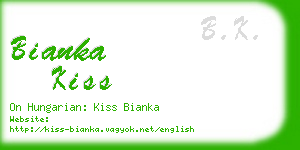 bianka kiss business card